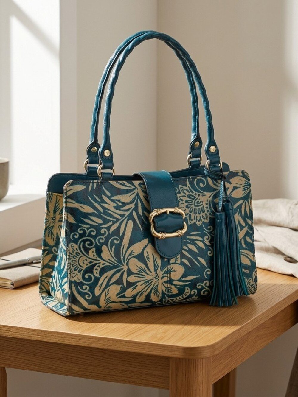 Patricia Nash Violina Satchel - Greek Floral